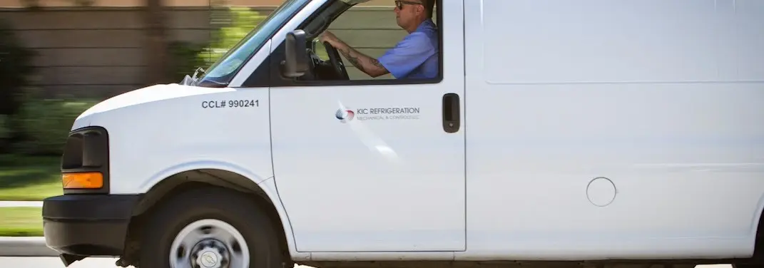 KIC Refrigeration service vehicle serving Girard area